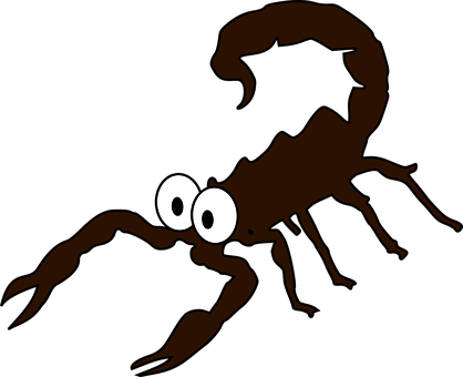 A Cartoon Scorpion With Eyes