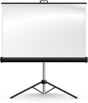 A White Screen On A Tripod