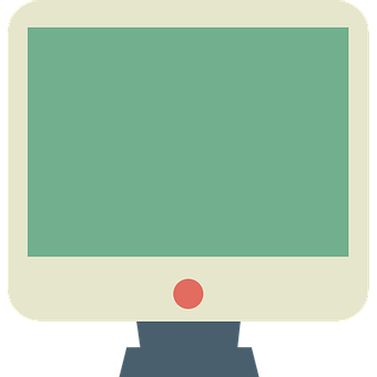 A Computer Monitor With A Red Dot