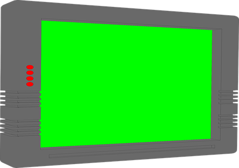 A Green Screen With A Black Background