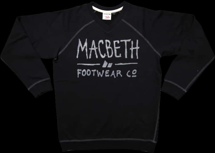 A Black Sweater With White Text