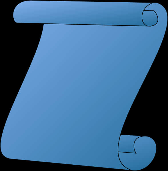 A Blue Scroll With Black Background