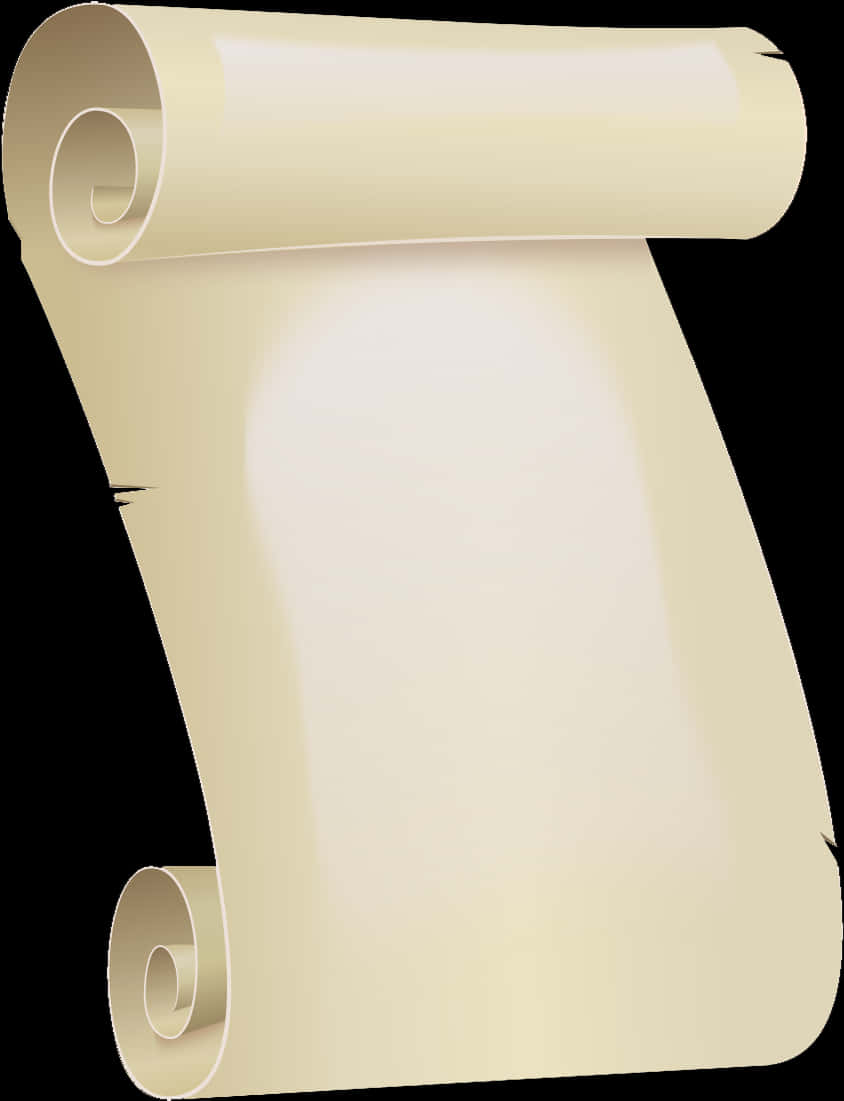A Scroll Of Paper With A Black Background