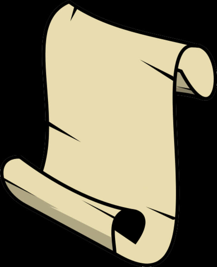 A Cartoon Of A Scroll