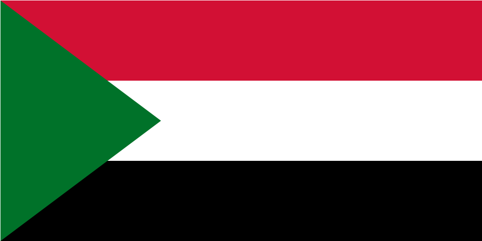A Flag With A Green White And Black Triangle