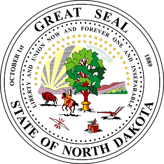 A Seal Of State Of North Dakota