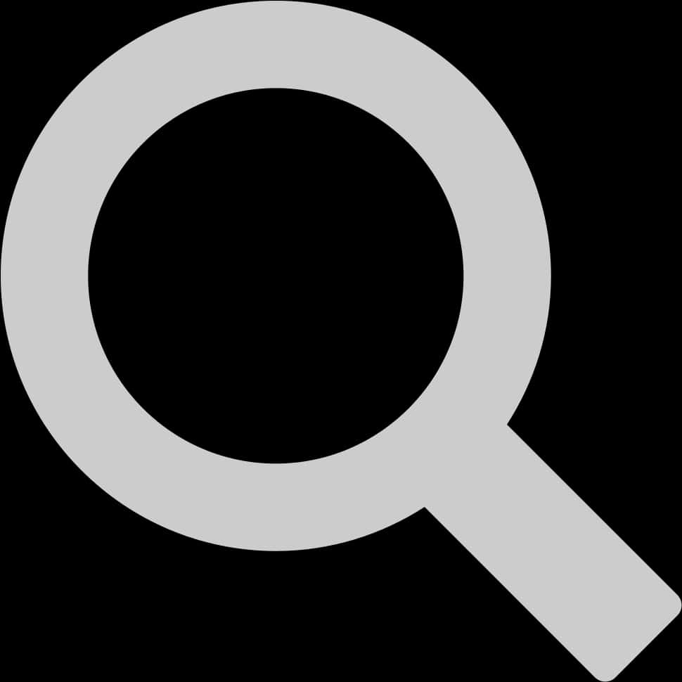 A Grey Magnifying Glass On A Black Background