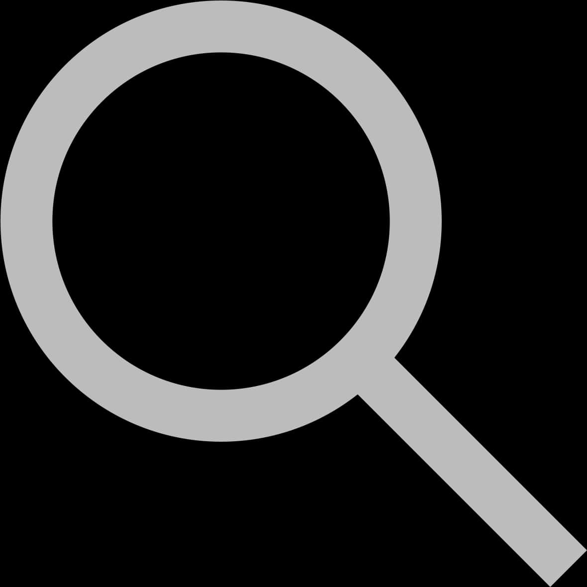 A Grey Magnifying Glass On A Black Background