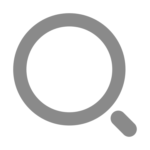 A Grey Circle With A Magnifying Glass