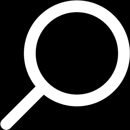 A White Magnifying Glass On A Black Background