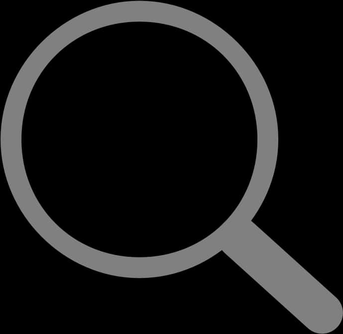 A Grey Magnifying Glass On A Black Background