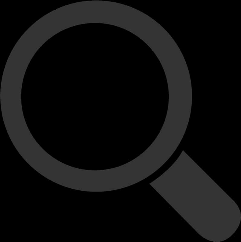 A Black And White Image Of A Magnifying Glass