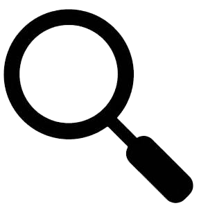 A Black And White Image Of A Magnifying Glass