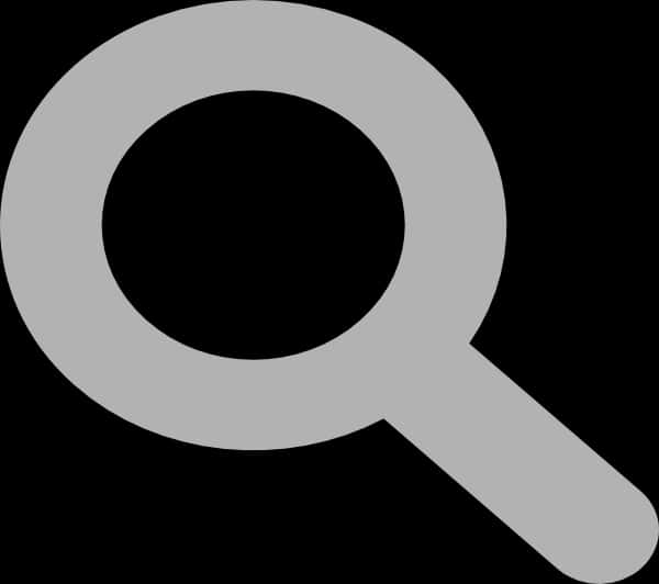 A Grey Magnifying Glass On A Black Background