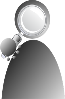 A Magnifying Glass On A Black Background