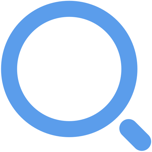 A Blue Circle With A White Handle