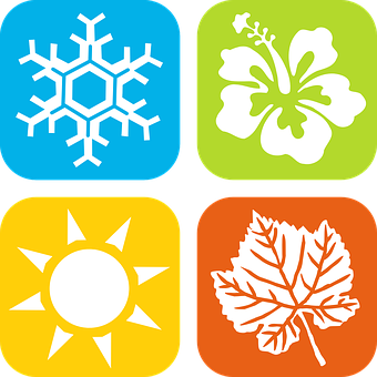 Four Icons Of Different Seasons
