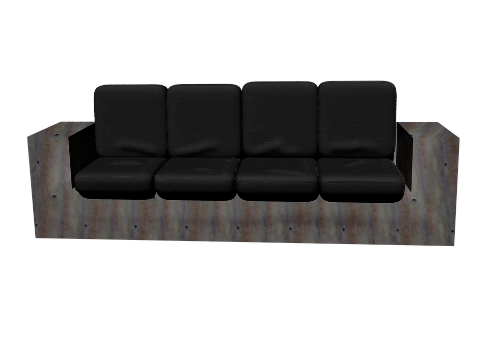 A Black Couch With A Black Background