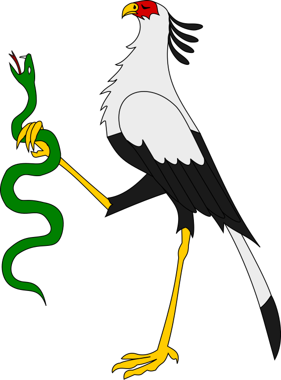 A Bird Holding A Snake