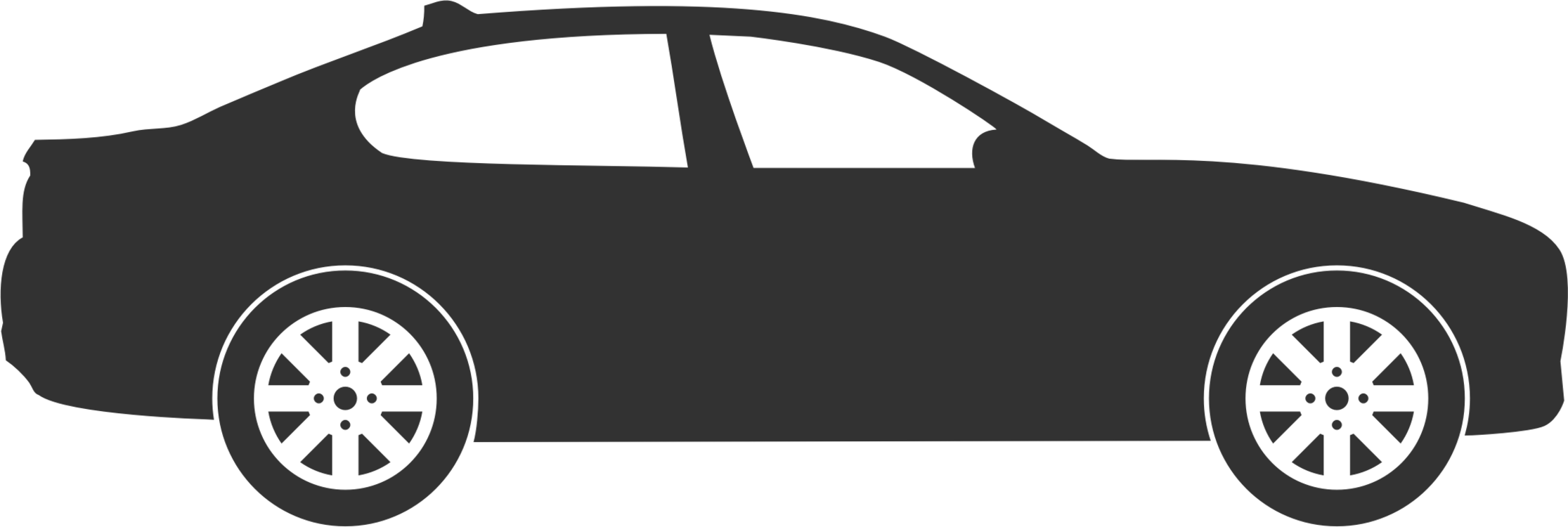 A Car Silhouette With A Black Background