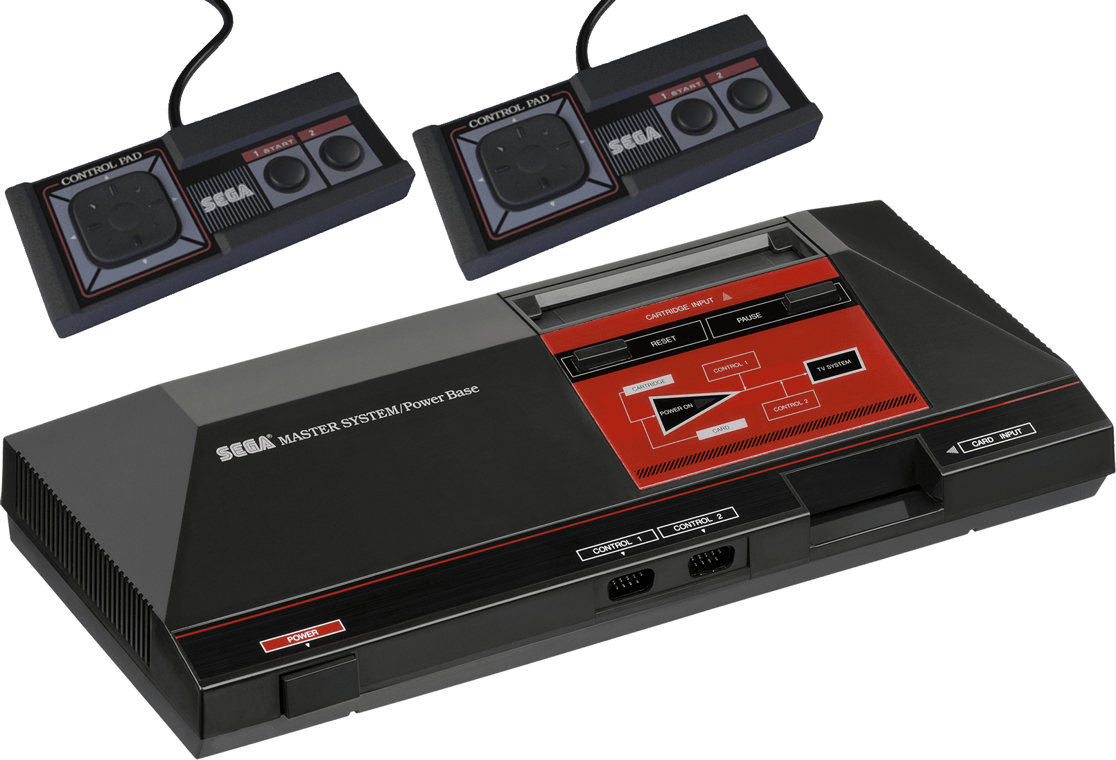 A Black And Red Gaming Console