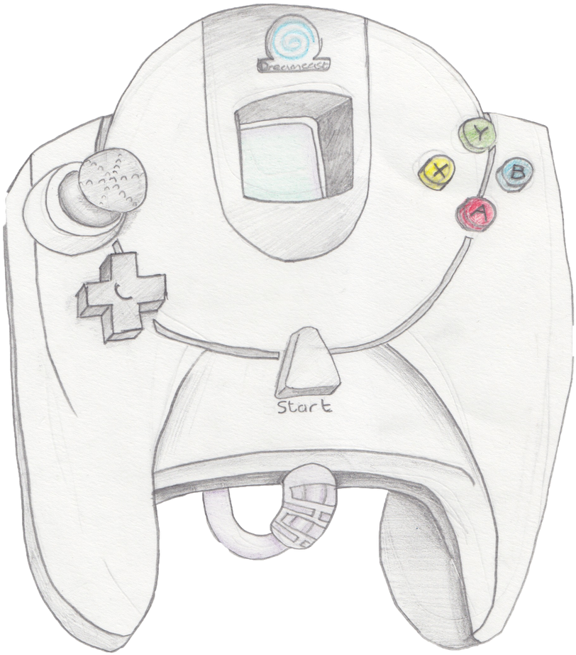 A Drawing Of A Video Game Controller