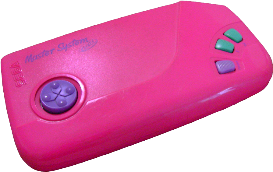 A Pink Gaming Controller With Buttons