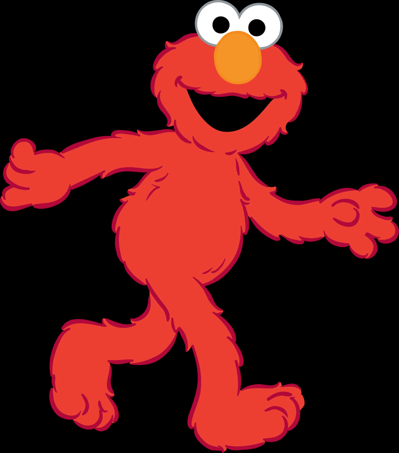 A Cartoon Of A Red Monster