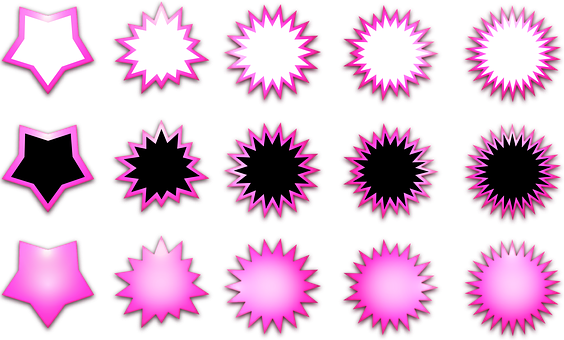 A Group Of Pink And White Stars