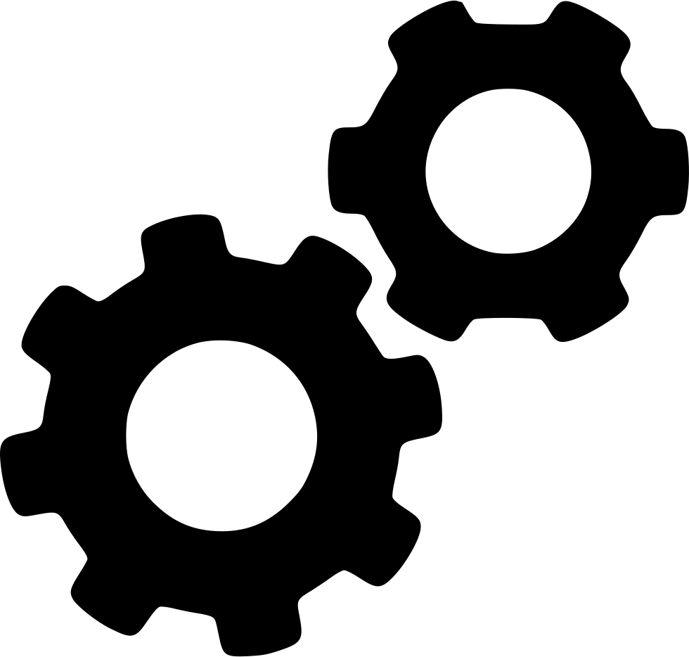 A Black And White Image Of A Couple Of Gears