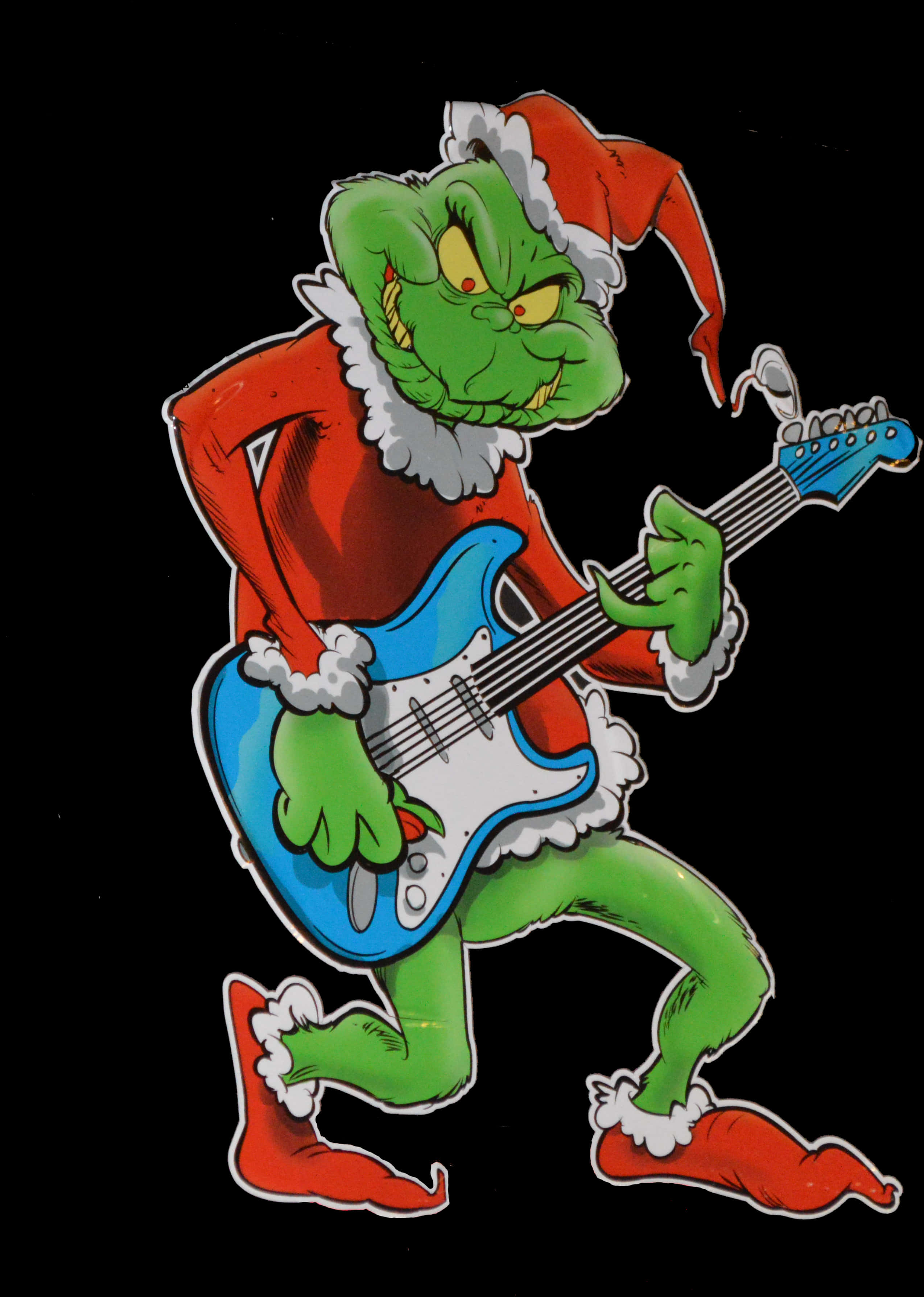 Seuss Grinch Photography Guitar How Christmas Dr Clipart - Grinch Playing An Instrument, Hd Png Download