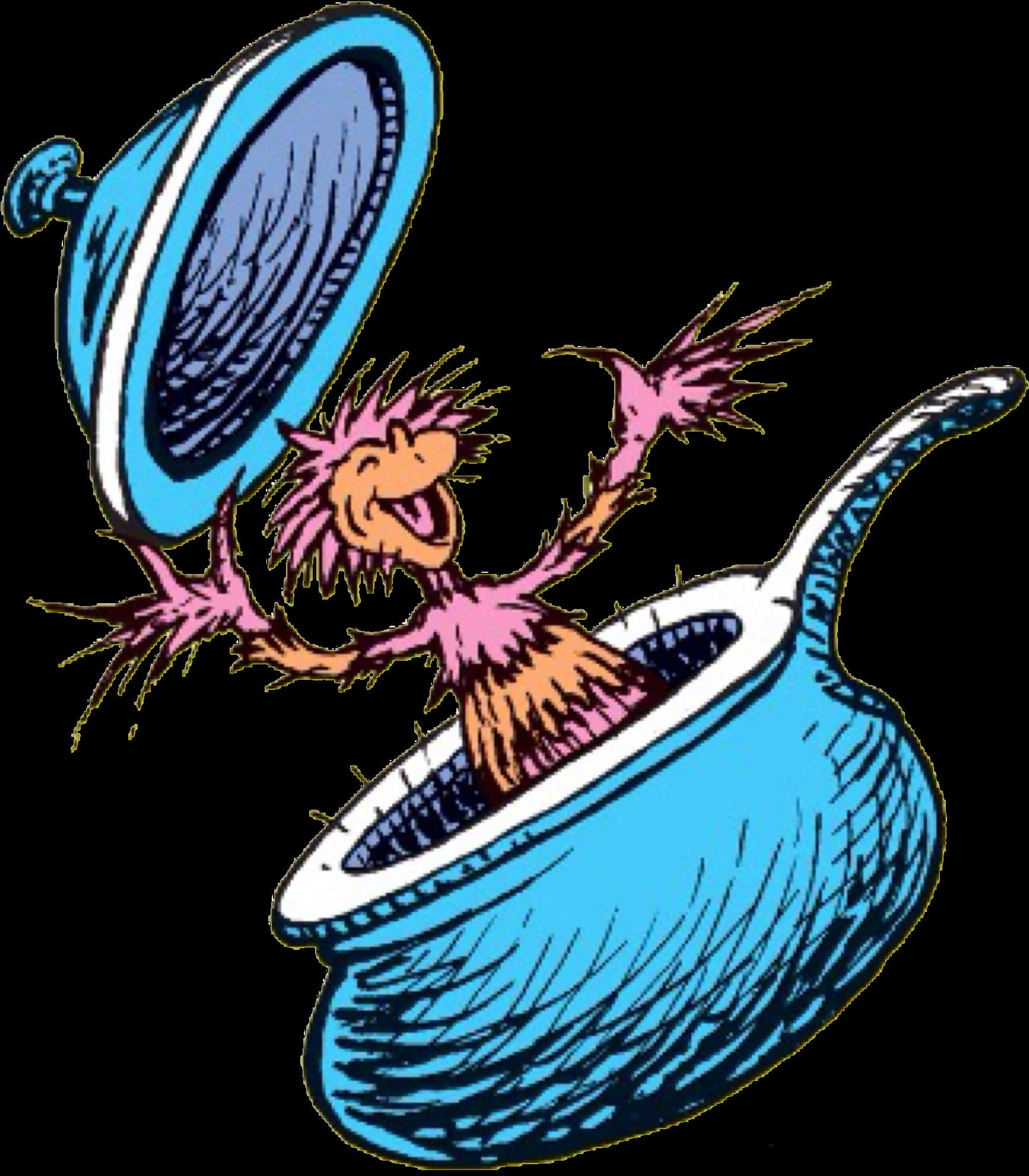 Cartoon Of A Person Inside A Pot
