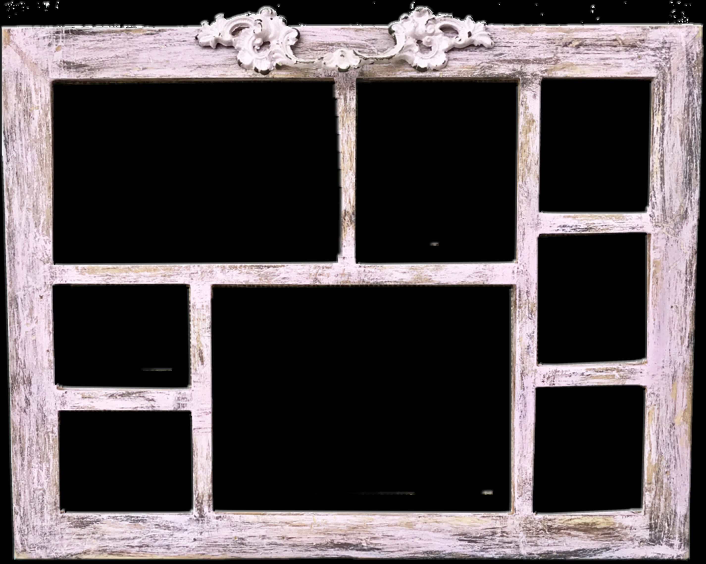 A White Frame With Six Windows
