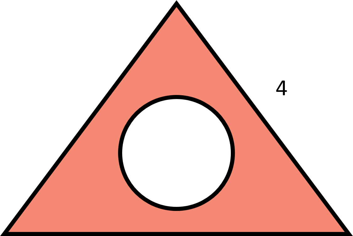 A White Circle In A Triangle