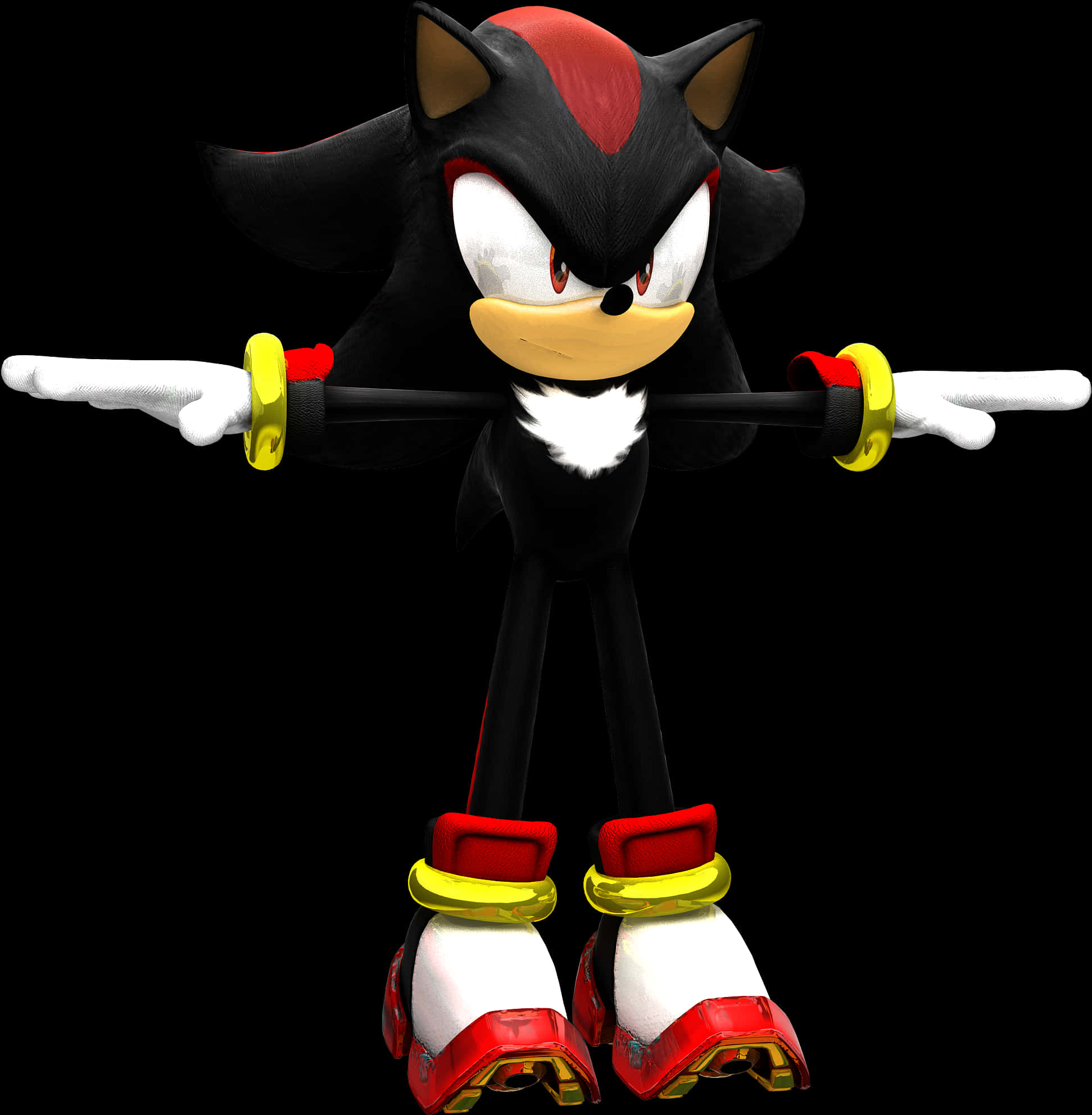 A Cartoon Character Of A Black And Red Hedgehog