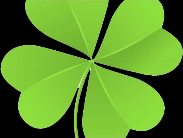 A Four Leaf Clover With A Black Background
