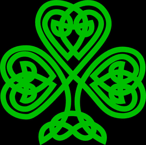 A Green Shamrock With Hearts