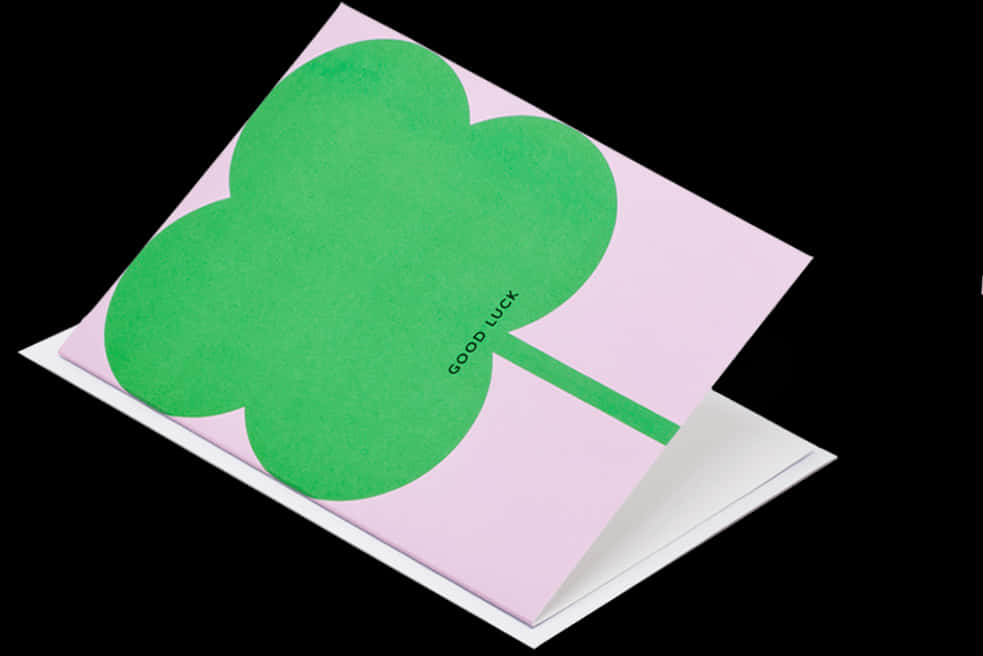 A Card With A Clover On It