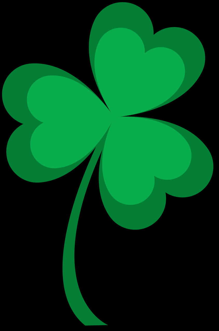 A Green Clover With Four Leaves