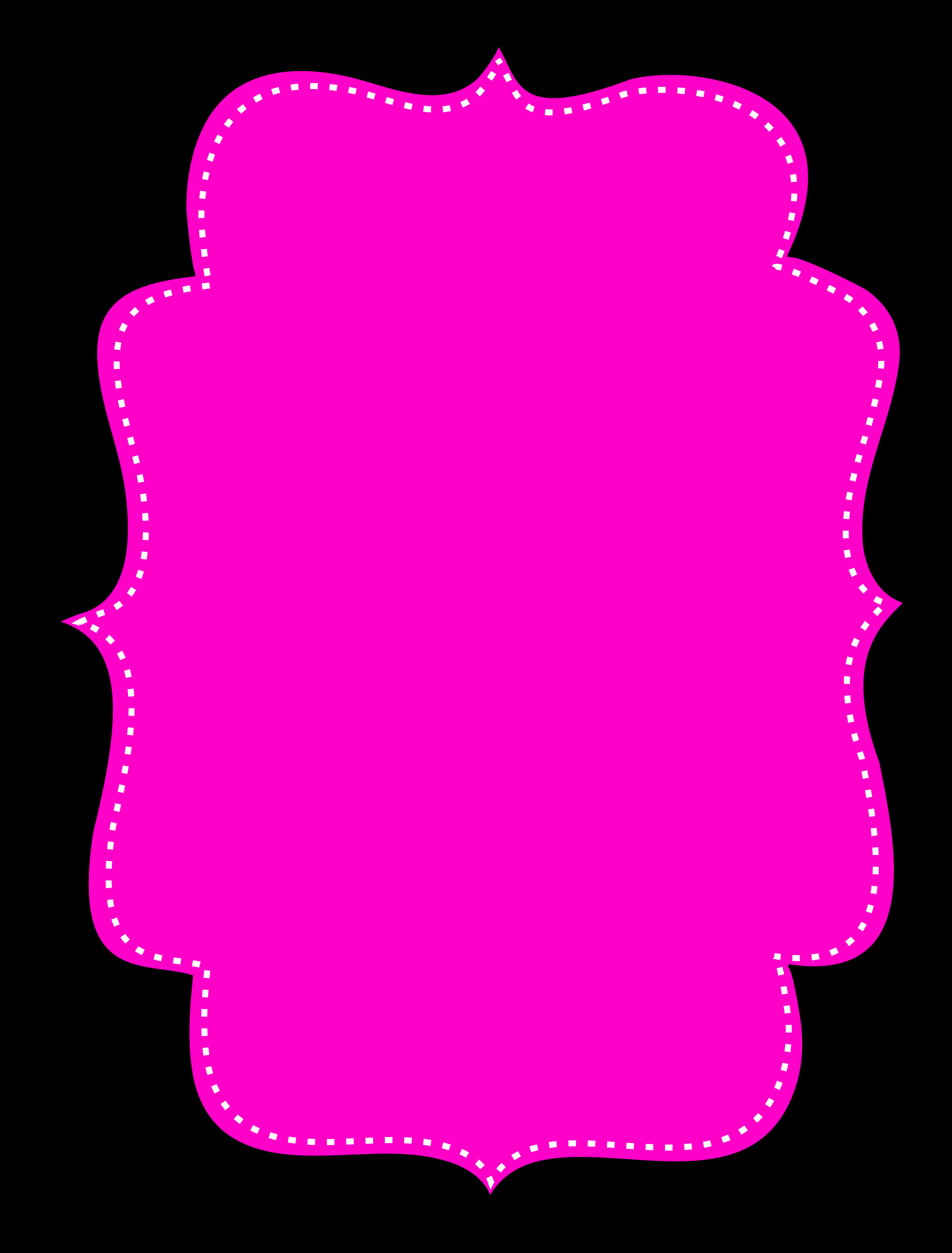 A Pink Frame With White Dots