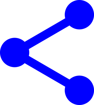 A Blue Dot And Line Symbol