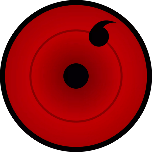 A Red Circle With A Black Circle