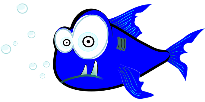 A Blue Fish With Big Eyes