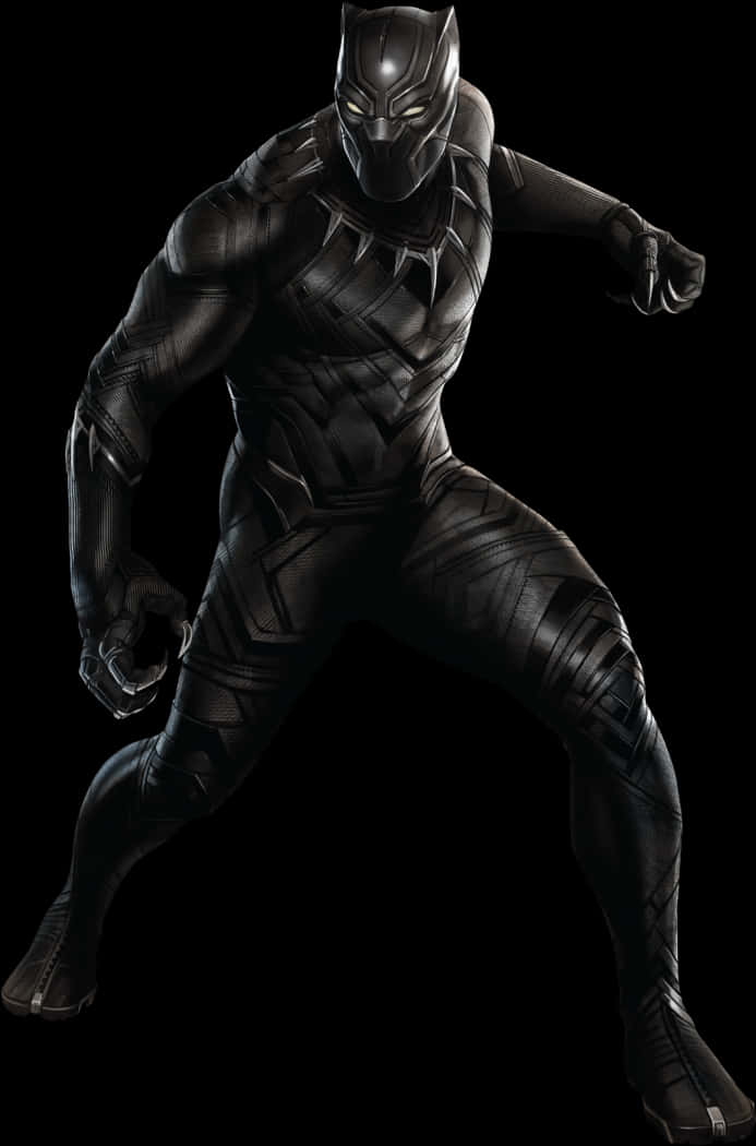 A Man In A Black Panther Garment