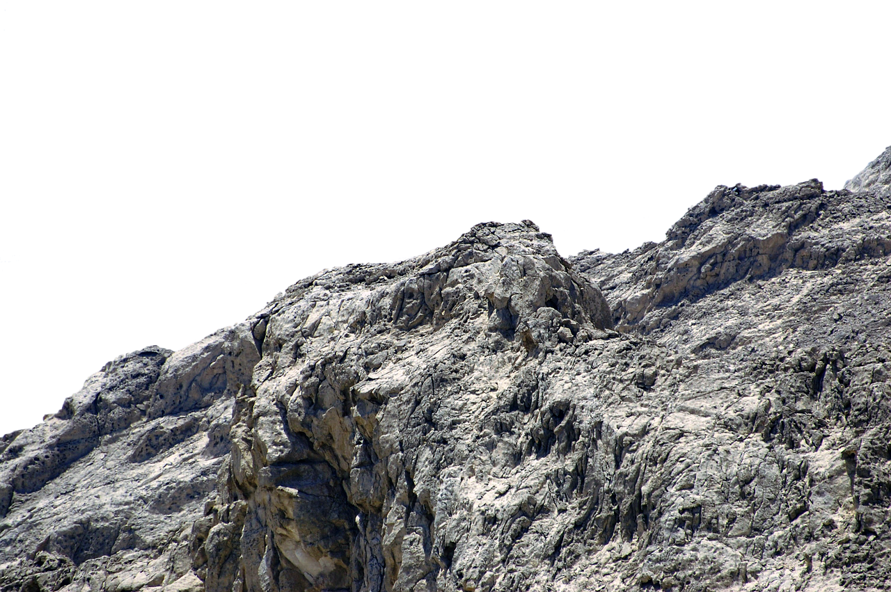 A Rocky Mountain With A Black Background