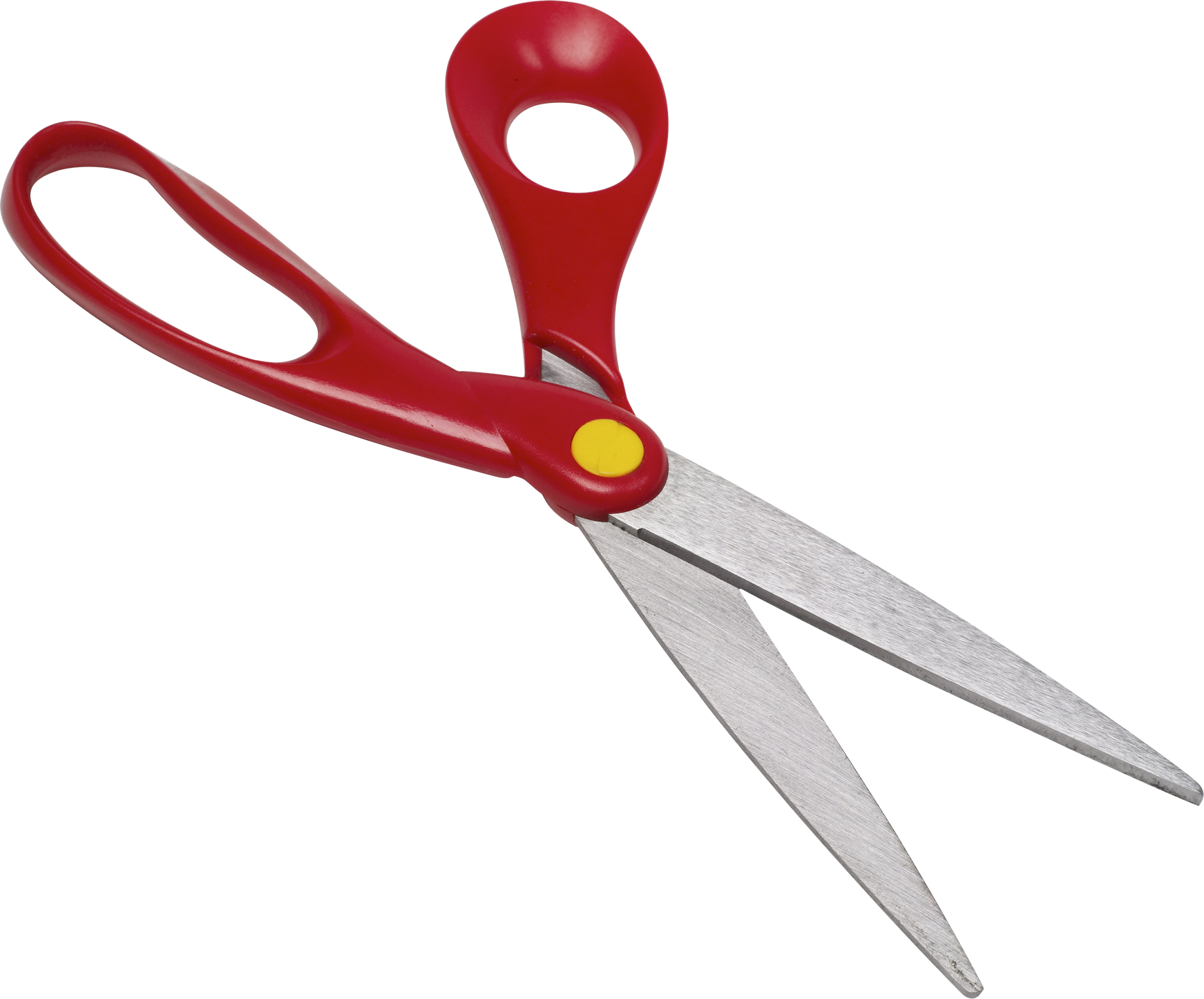 A Red And Silver Scissors