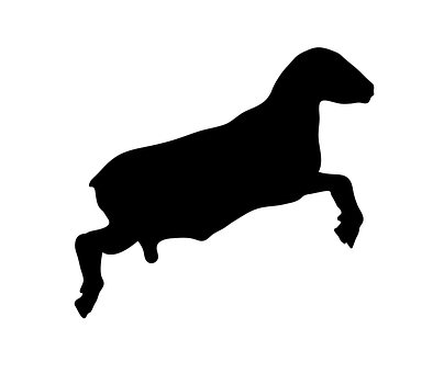 A Black Silhouette Of A Goat