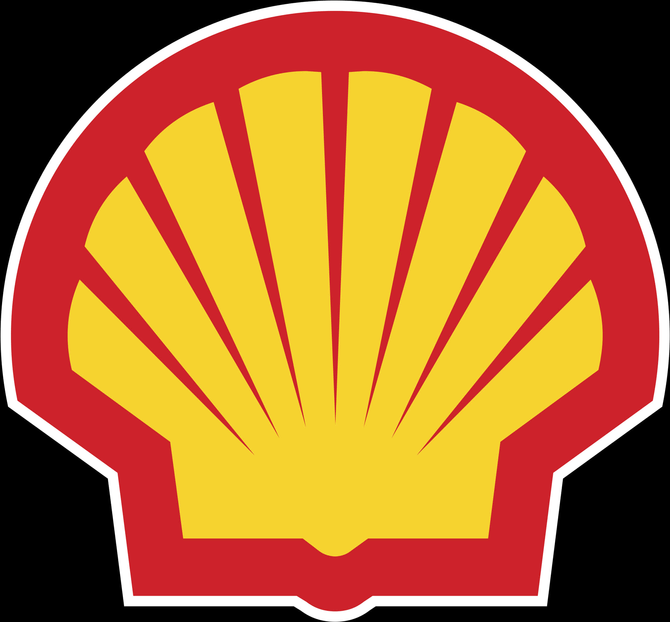 A Yellow And Red Shell Logo