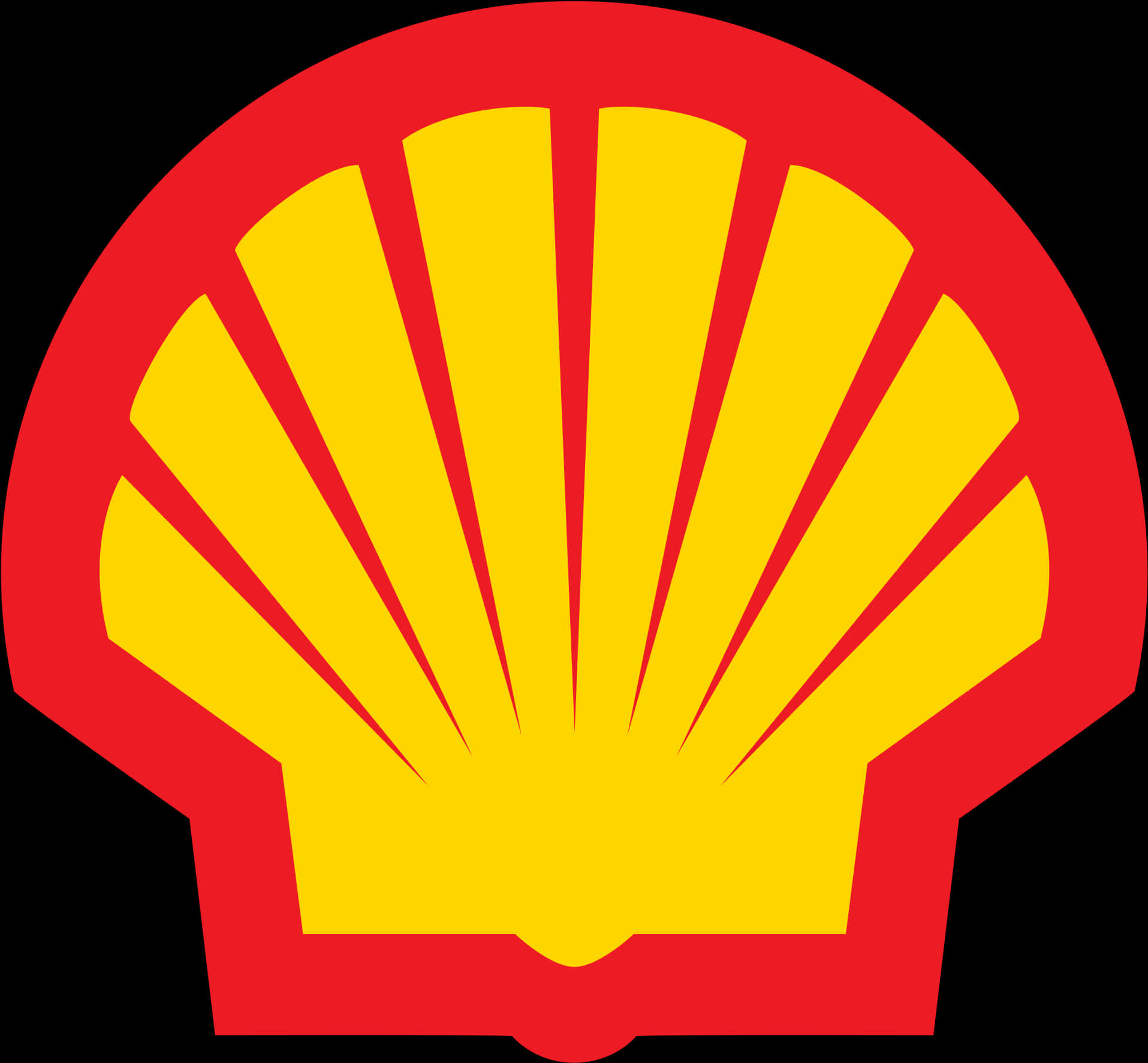 A Yellow And Red Shell Logo