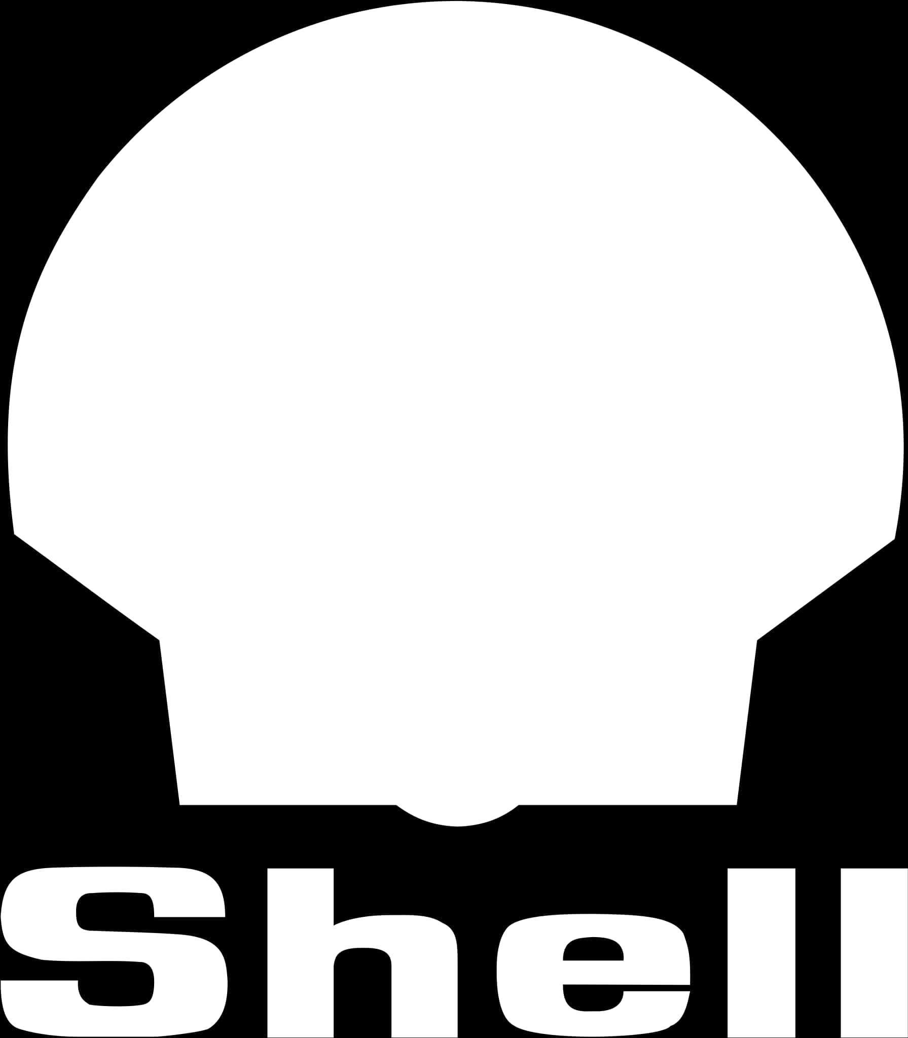 A White Logo With Black Background